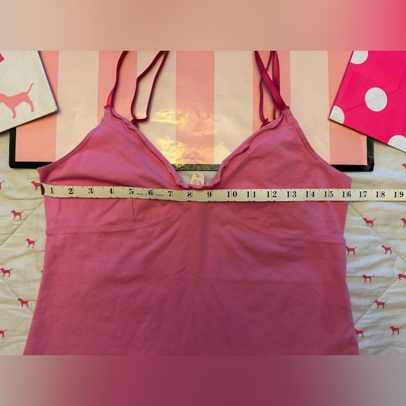 VS PINK VINTAGE Y2K 2005 TANK TOP CAMI CAMISOLE RUFFLE TRIM RARE HTF NWT LG - Picture 8 of 8